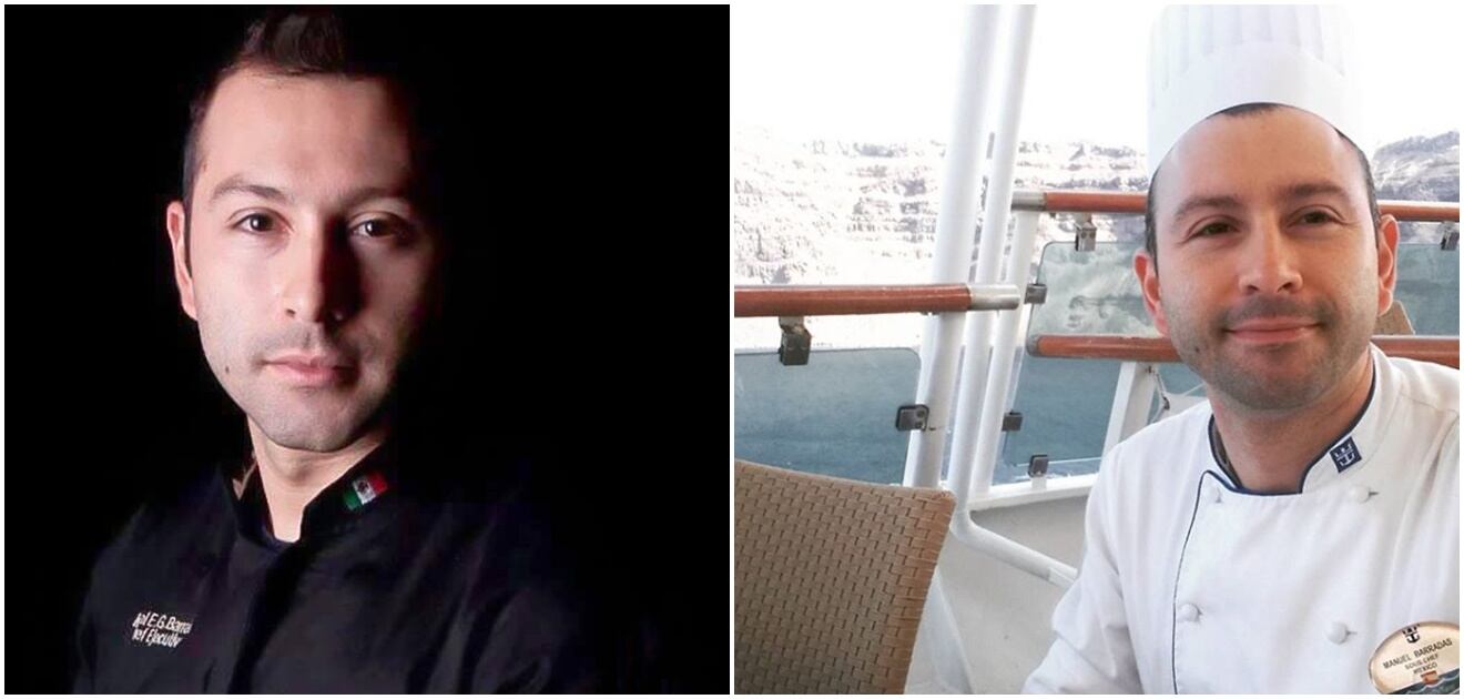 Él es el chef Manuel Barradas, quien está a cargo de la cocina en los cruceros más grandes del mundo