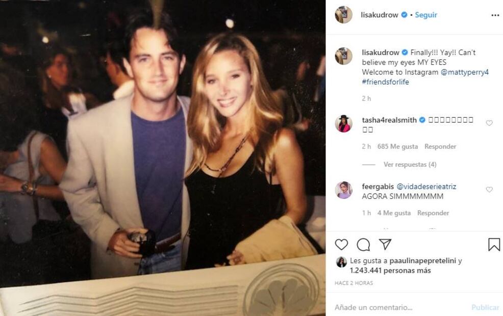 ¡Por fin! Matthew Perry, de la serie "Friends", abre su cuenta en Instagram 