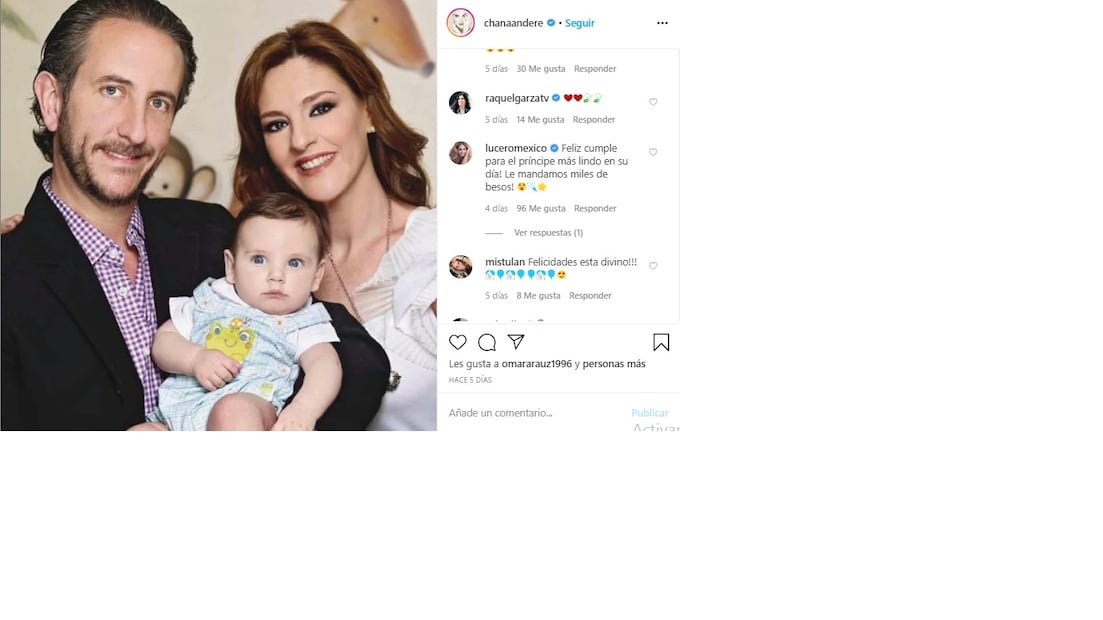Chantal Andere festeja a su hijo Sebastián por sus 6 años