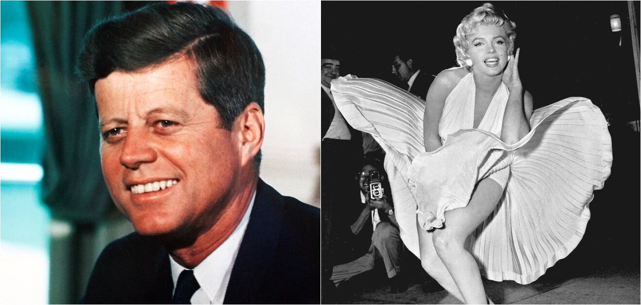 <p>Marilyn Monroe conoció al presidente en febrero de 1962 en una cena en Nueva York y él cayó rendido ante su belleza y sensualidad. <strong>(Fotos: Archivo El Universal y Agencias)</strong></p>

