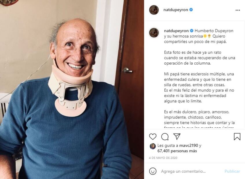 Natasha Dupeyron habla de la enfermedad de su papá Humberto Dupeyron