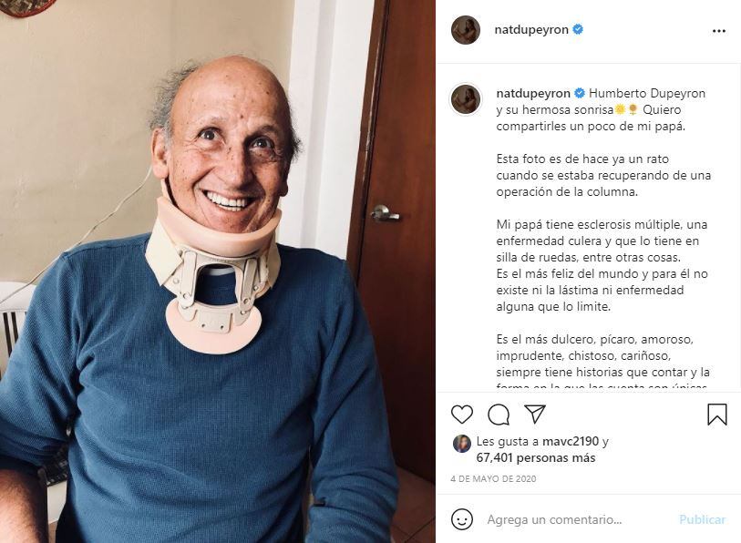 Natasha Dupeyron habla de la enfermedad de su papá Humberto Dupeyron
