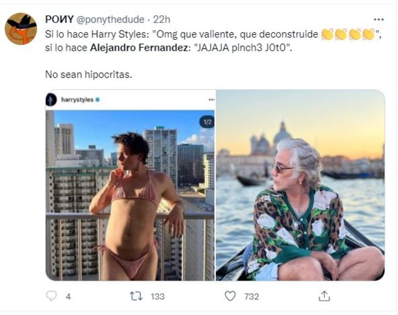 Los memes de Alejandro Fernández y su look con flores y melena al viento