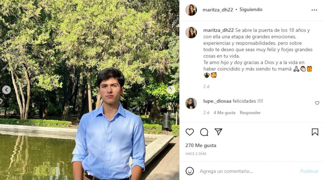 Diego Alejandro, hijo de Enrique Peña Nieto, cumple 18 años