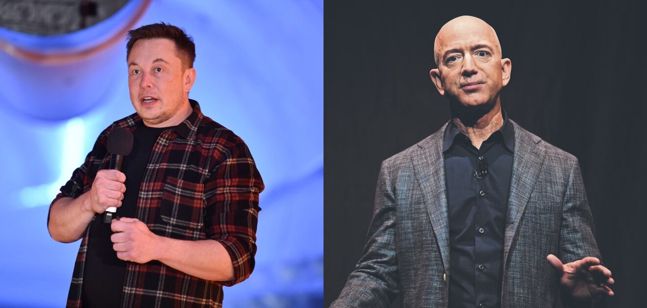 Nuevamente Elon Musk se burla de Jeff Bezos