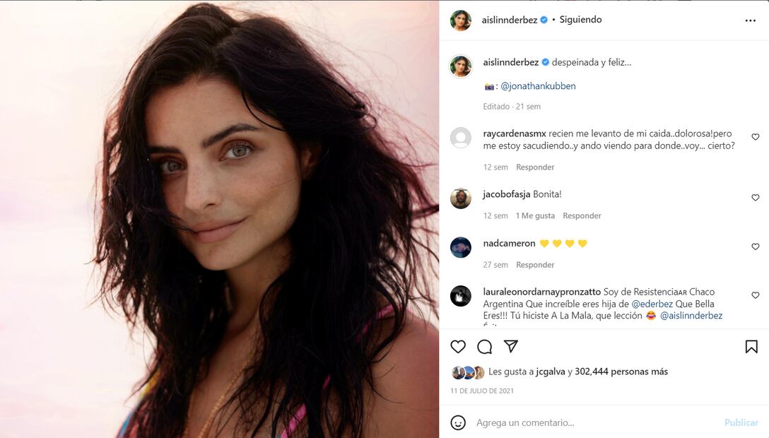 Aislinn Derbez se muestra sin maquillaje y habla del paño que tiene desde el embarazo