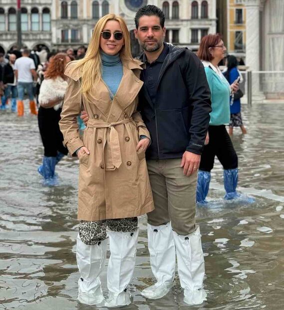 Shanik Aspe y Mauricio Odiardi disfrutaron de todos los escenarios en Venecia / Foto: Instagram