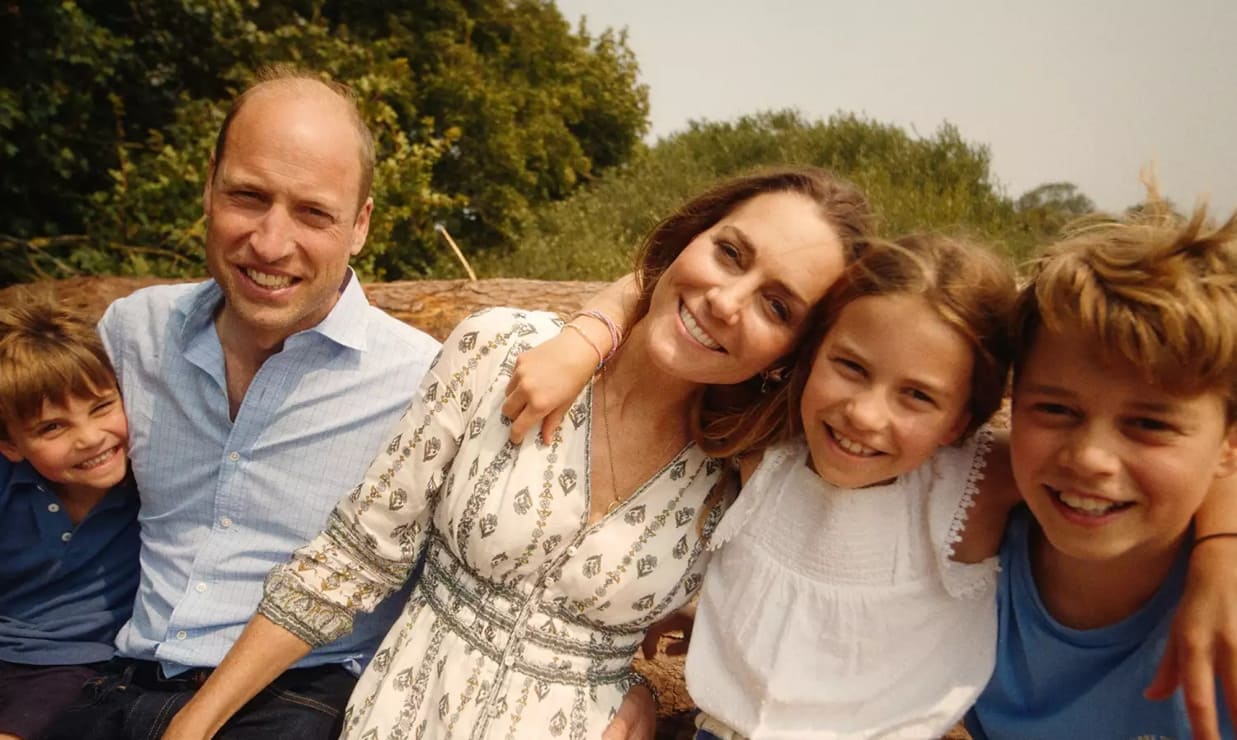 El príncipe William y Kate Middleton con sus hijos / Foto: Captura de pantalla