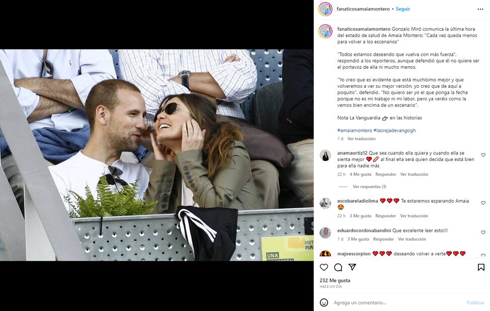 Amaia Montero reaparece en redes sociales junto su querido amigo y ex novio