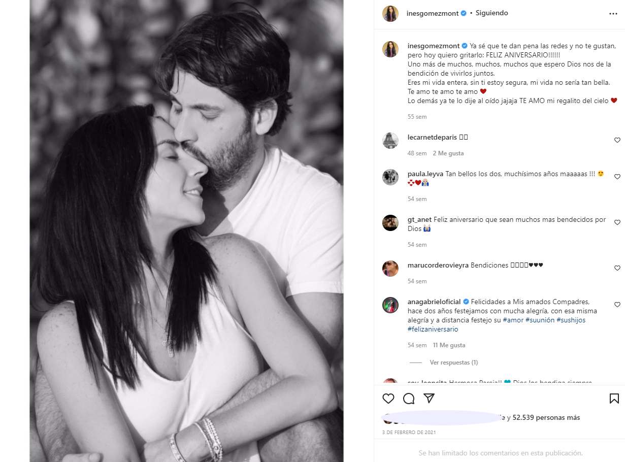 Inés Gómez Mont y Víctor Manuel Álvarez Puga cumplen 7 años casados