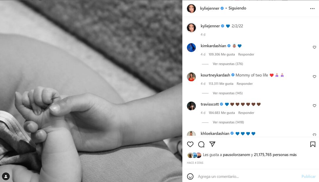 Kylie Jenner nombra a su hijo Wolf (Lobo) Webster