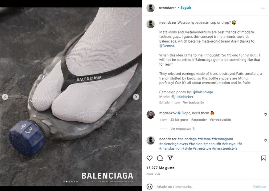 ¿Es verdad que Balenciaga diseñó unas sandalias hechas de botellas? 