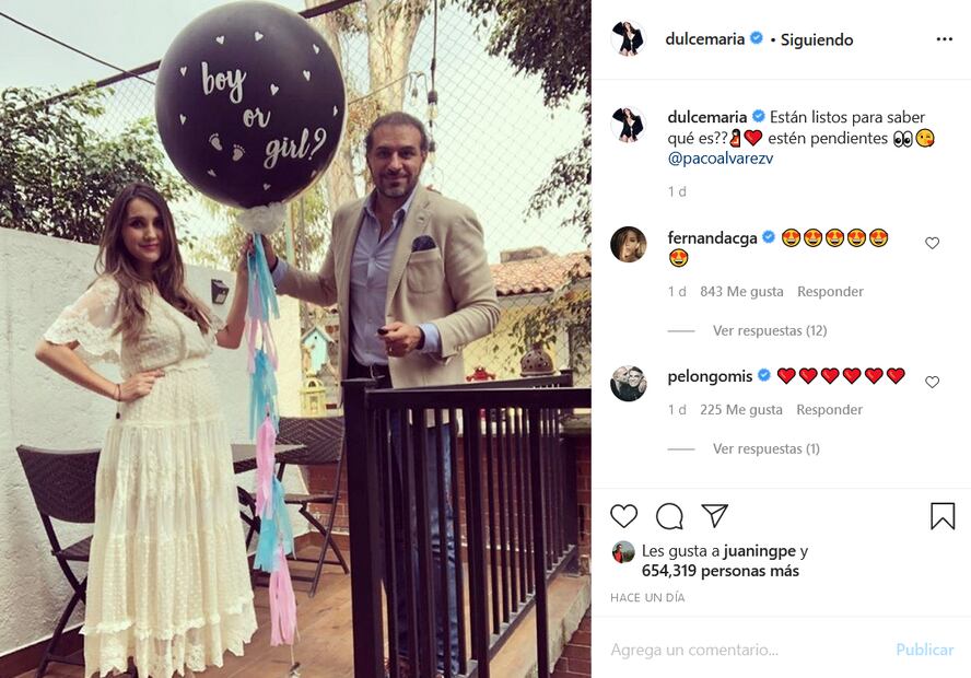 Dulce María y su emocionante gender reveal party