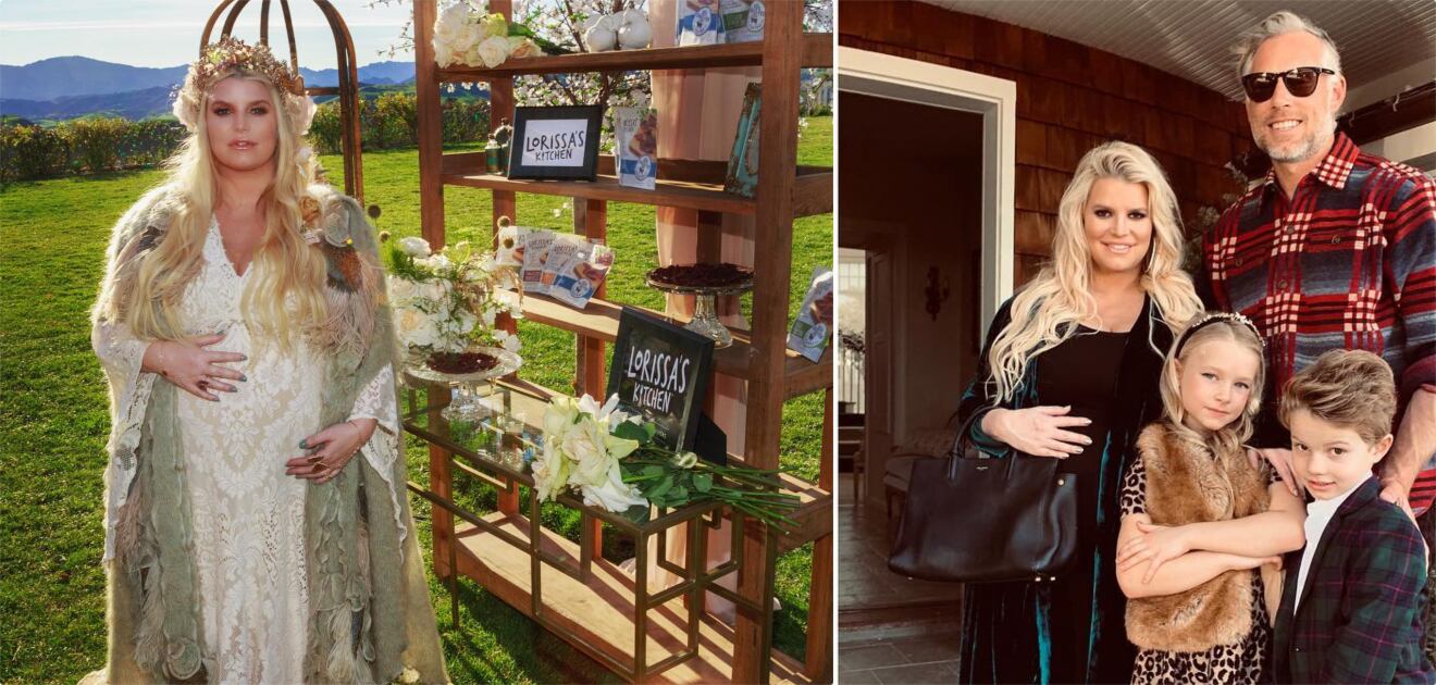 Jessica Simpson recibe a su tercer hijo un día después de presumir su baby bump
