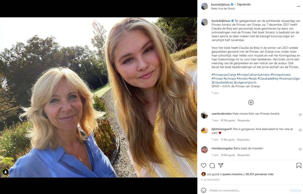 La princesa heredera Amalia de Holanda confiesa que asiste a terapia