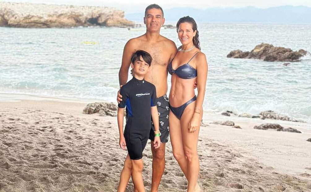 Jaydy Michel, Rafa Márquez y su hijo Leonardo / Foto: Instagram