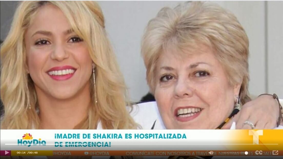 Nidia Ripoll, mamá de Shakira, es hospitalizada de emergencia