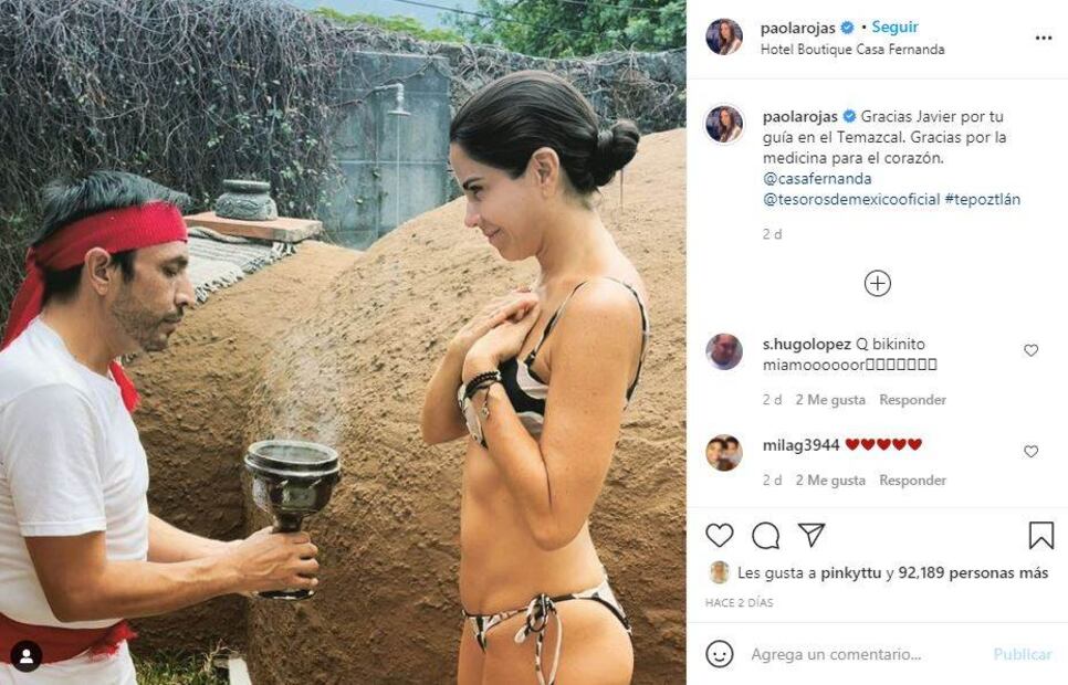 Paola Rojas impacta con cuerpazo en ceremonia espiritual en Tepoztlán