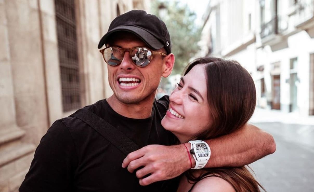 'Chicharito' Hernández y Sarah Kohan. (Foto: Instagram)