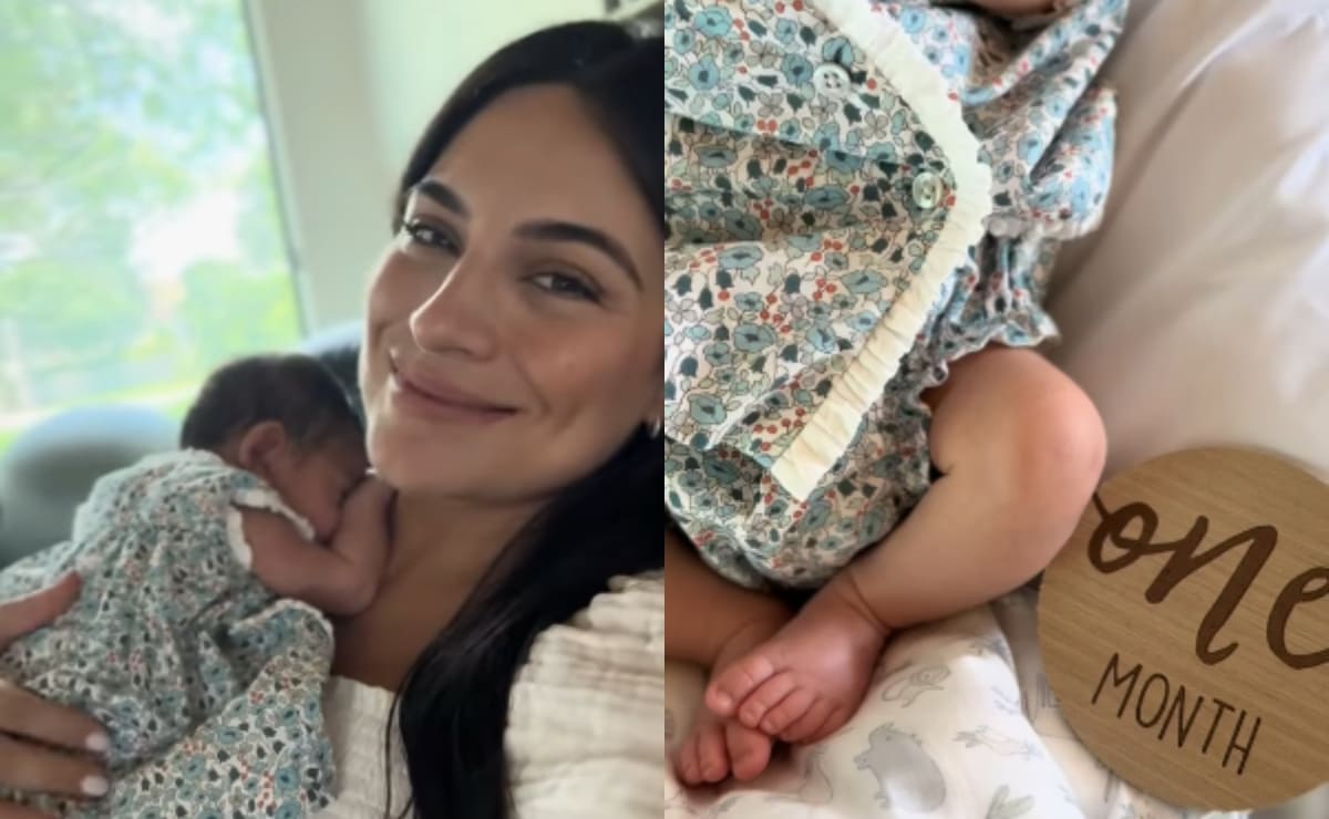Así celebró Ana Brenda Contreras el primer mes de vida de su bebé Aria
