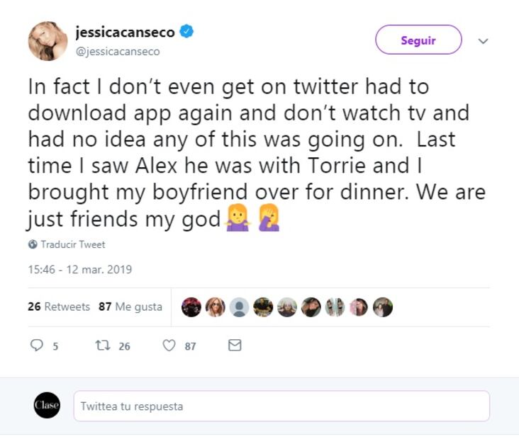 Jessica Canseco regresa a Twitter solo para desmentir a su ex Jose Canseco sobre Alex Rodríguez y JLo 
