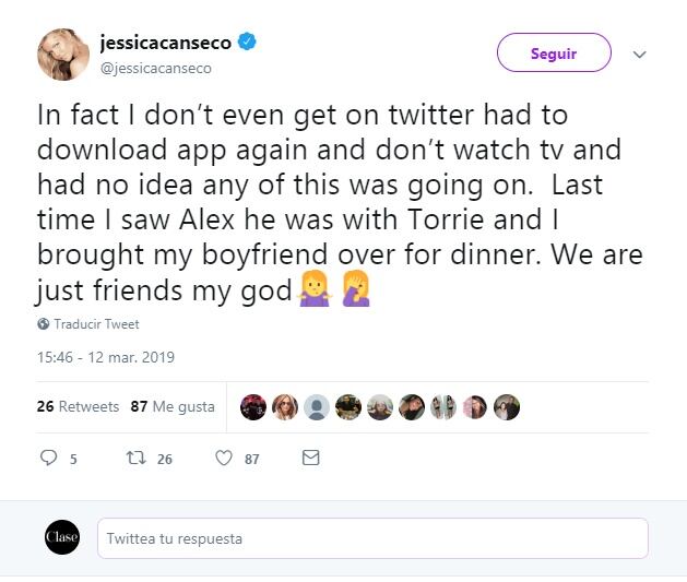 Jessica Canseco regresa a Twitter solo para desmentir a su ex Jose Canseco sobre Alex Rodríguez y JLo 