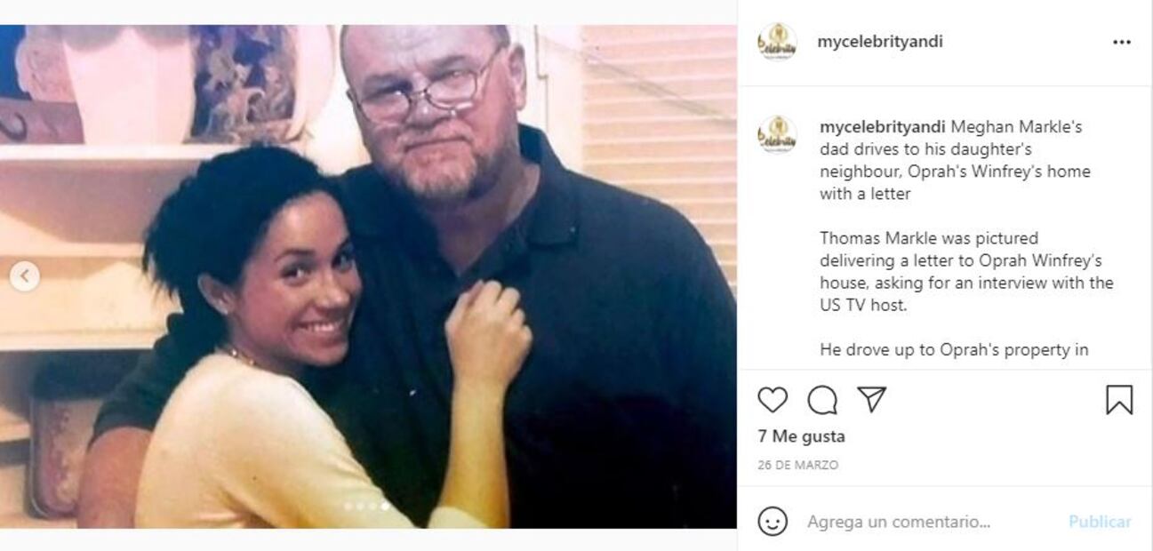 Meghan Markle y su papá / Instagram