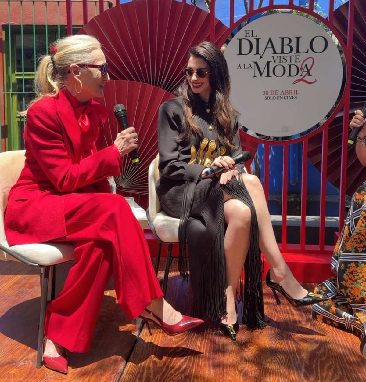Meryl Streep y Anne Hathaway visitaron la Ciudad de México / Foto: Instagram @reginablandon