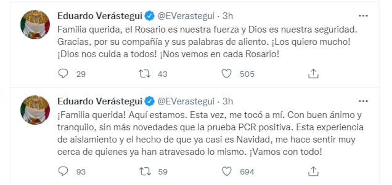 Eduardo Verástegui da positivo a Covid-19: "¡Con buen ánimo!", asegura