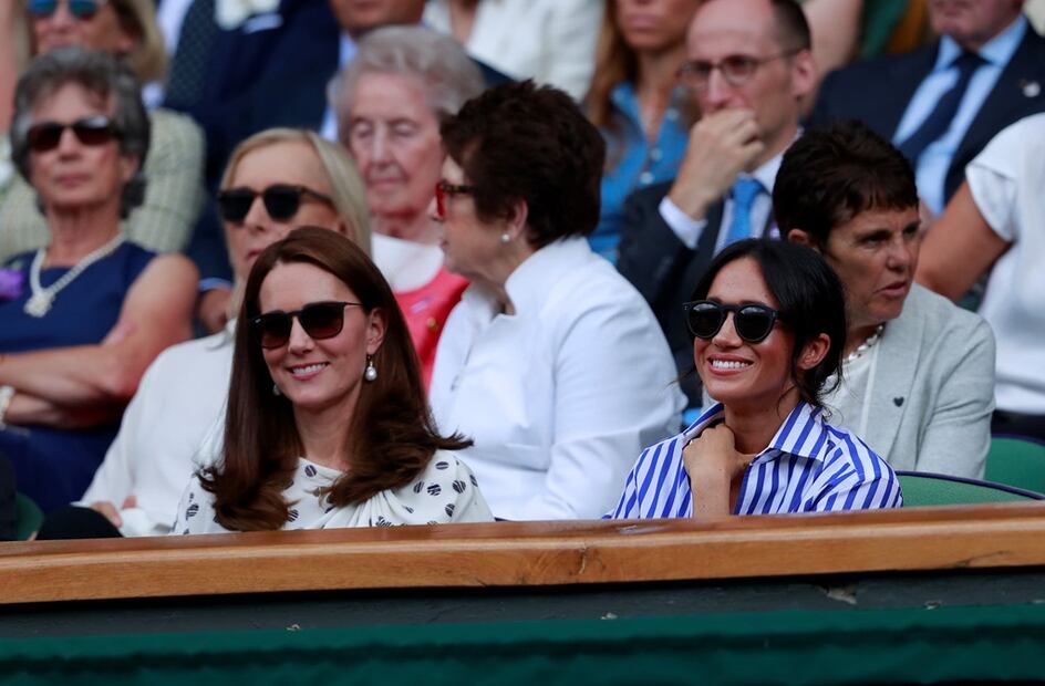 Kate Middleton y Meghan Markle, elegantes y distinguidas en Wimbledon