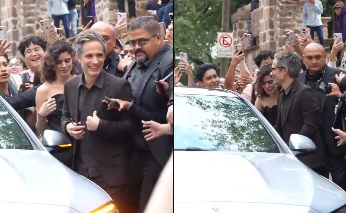 Gael García Bernal llegó a la alfombra roja de 'Amores Perros' junto a Fernanda Aragonés / Fotos: Captura @ficm