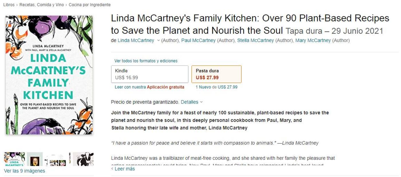 Paul McCartney lanzará libro de recetas de Linda con sus hijas Stella y Mary