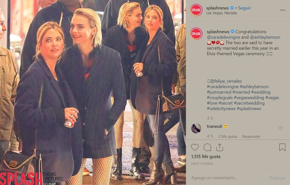 Aseguran que Cara Delevingne y Ashley Benson ¡se casaron en Las Vegas! 
