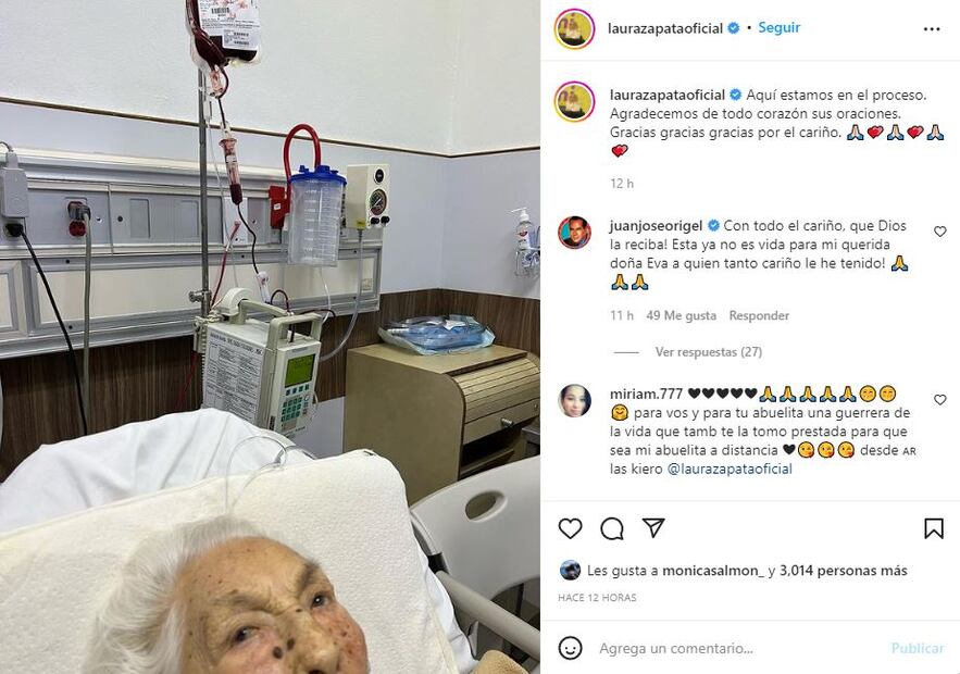 Thalía y Laura Zapata: Dan de alta a su abuelita Eva Mange del hospital