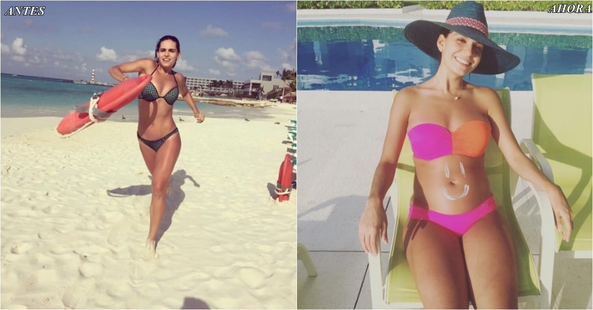 Tania Rincón presume su embarazo en bikini