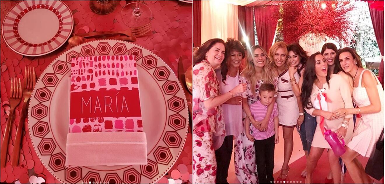 <p>Entre flores gigantes, detalles en rosa yo rojo y una inmensa mesa de dulces, Inés Gomez Mont celebró su último baby shower</p>
