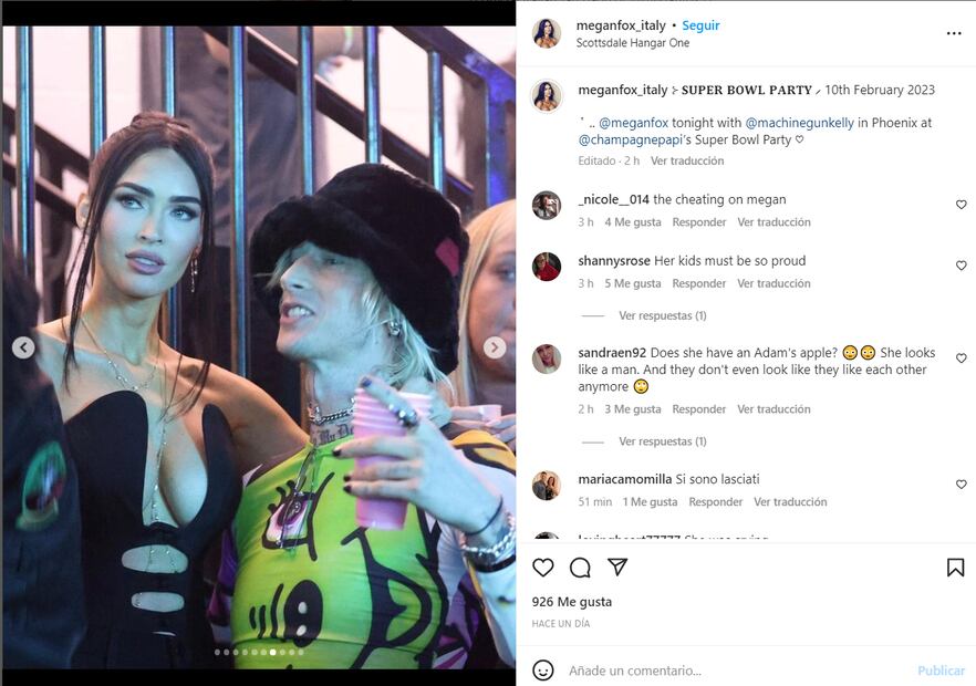 Megan Fox insinúa ruptura con Machine Gun Kelly y desactiva su cuenta de Instagram