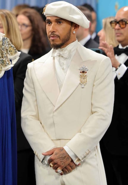 Lewis Hamilton en la Met Gala 2025 / Foto: AFP