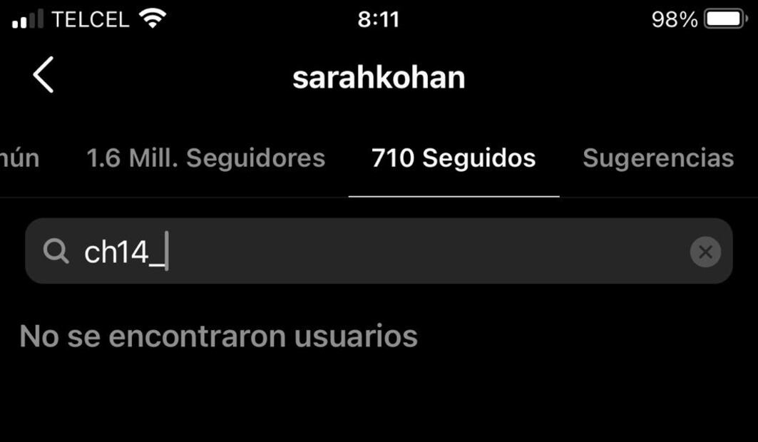 Sarah Kohan da unfollow a “Chicharito” en Instagram