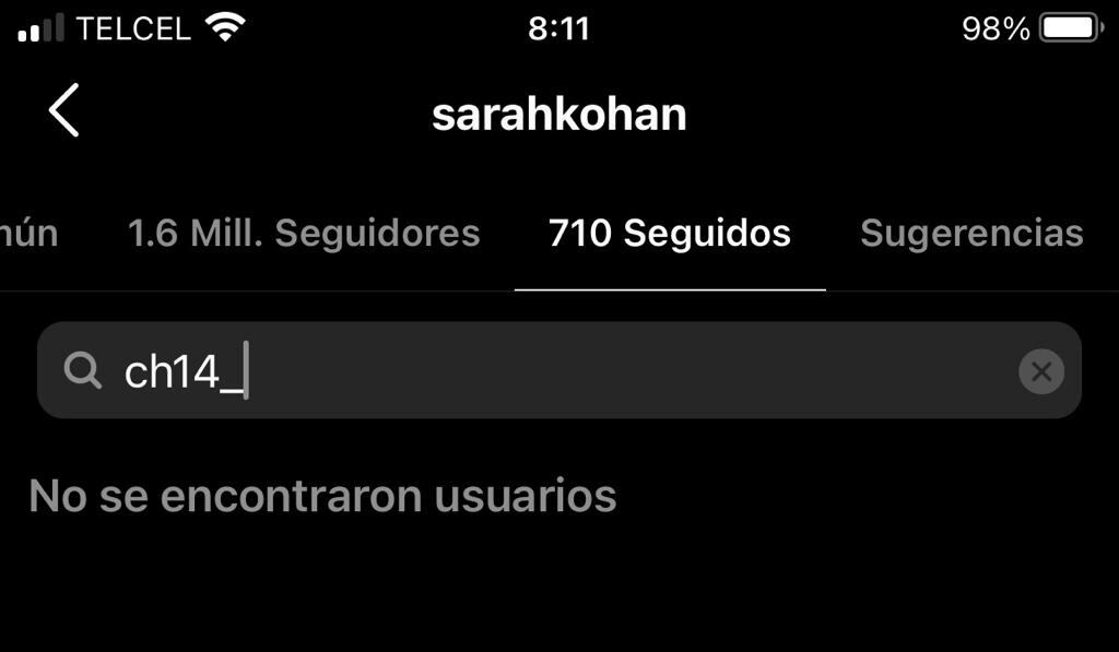 Sarah Kohan da unfollow a “Chicharito” en Instagram