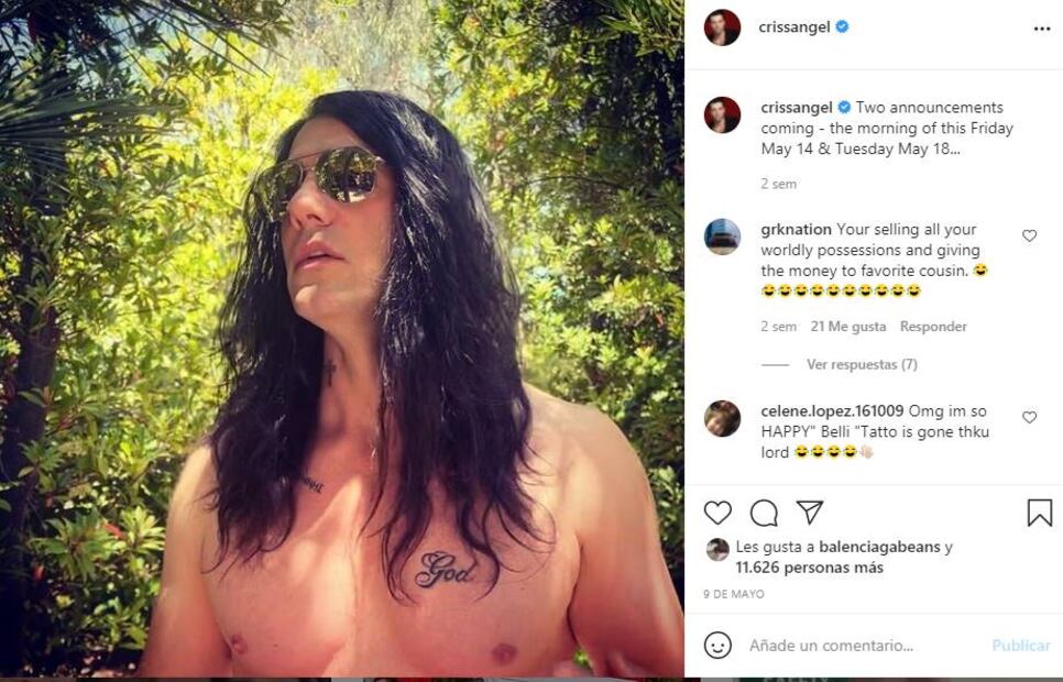 Esto fue lo que hizo Criss Angel con el tatuaje de Belinda