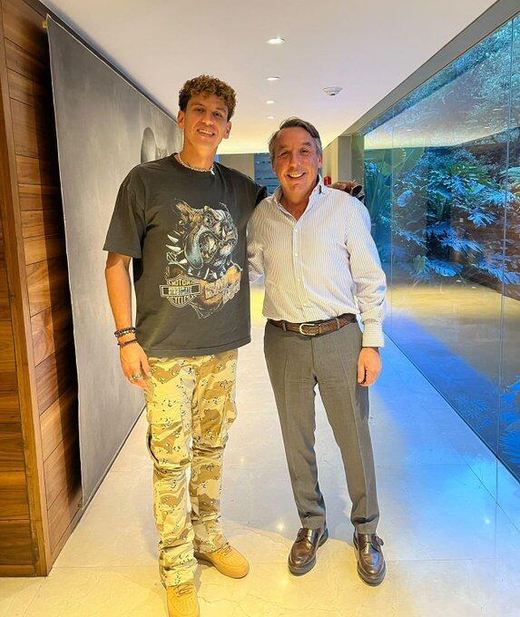 Igor Lichnovsky con Emilio Azcárraga. Foto: Instagram