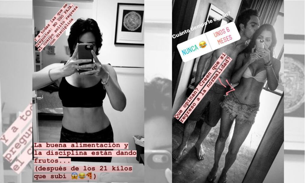 Aislinn Derbez presume su figura a 10 semanas de dar a luz