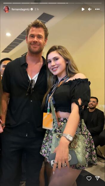 Chris Hemsworth y Fernanda Gómez, esposa de Saúl 'Canelo' Álvarez / Instagram