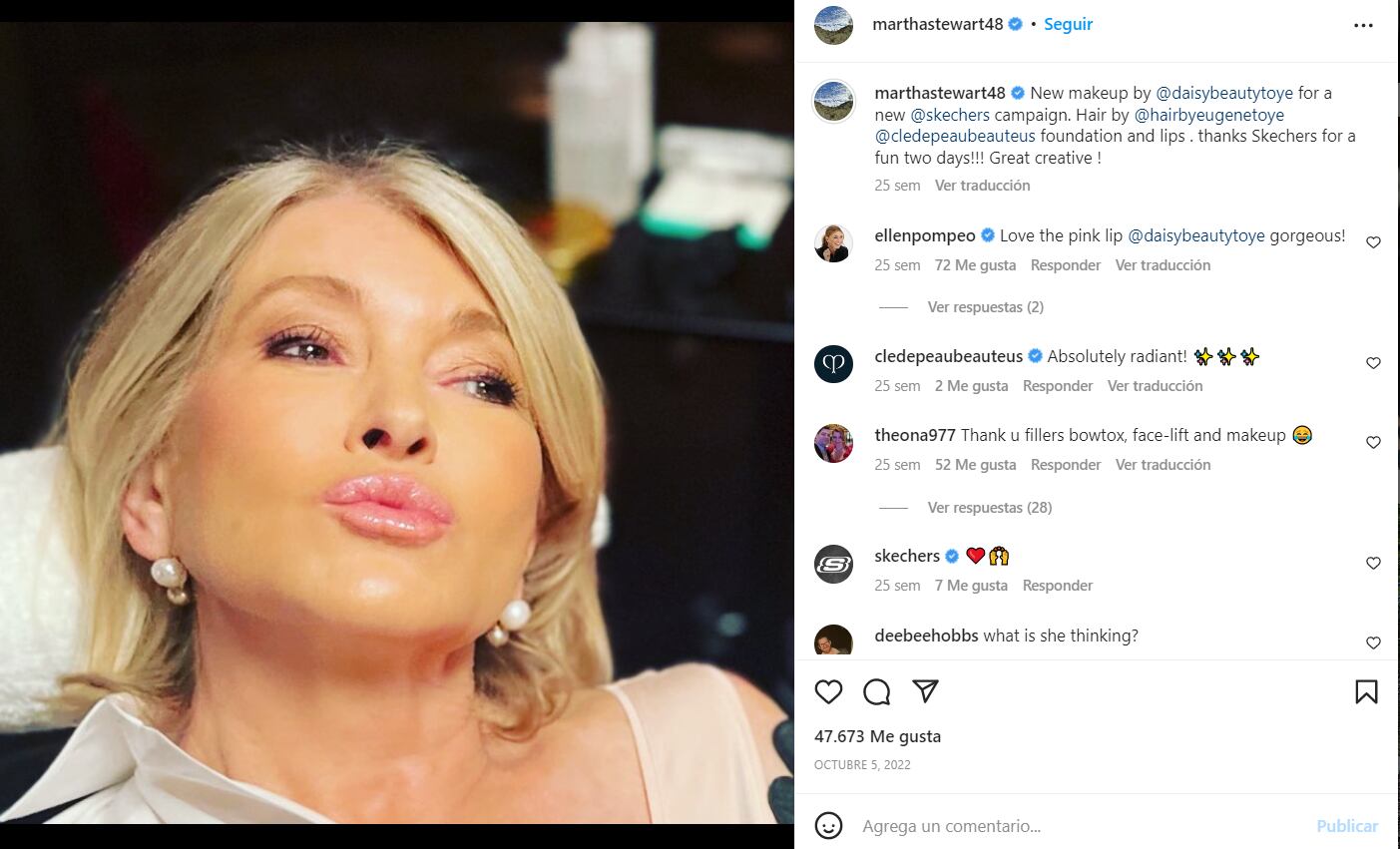 Martha Stewart, de 81 años, asegura que publicará más fotos atrevidas, "No pienso en la edad"