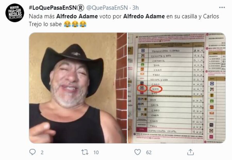 Los memes de Alfredo Adame tras tener un solo voto en su casilla