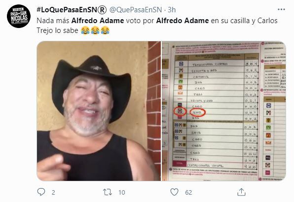 Los memes de Alfredo Adame tras tener un solo voto en su casilla