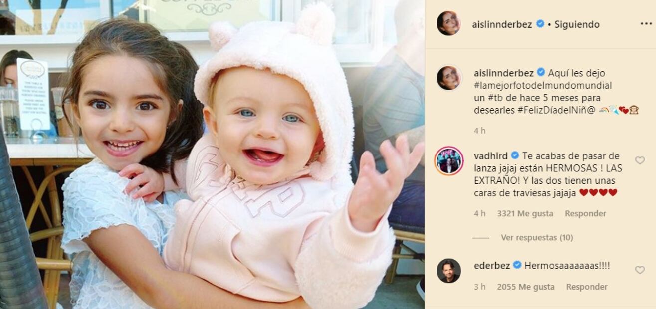 FOTOS: Aislinn Derbez derrite las redes con imágenes de Kailani y Aitana en el Día del Niño