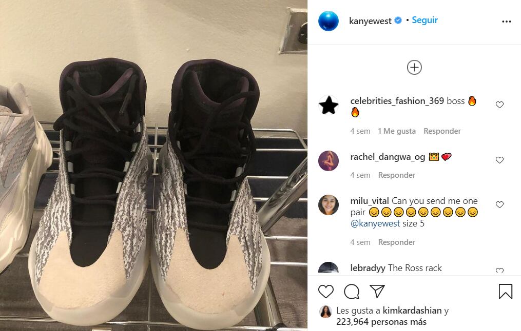 Kanye West se separa de Kim Kardashian pero no de 500 pares de tenis