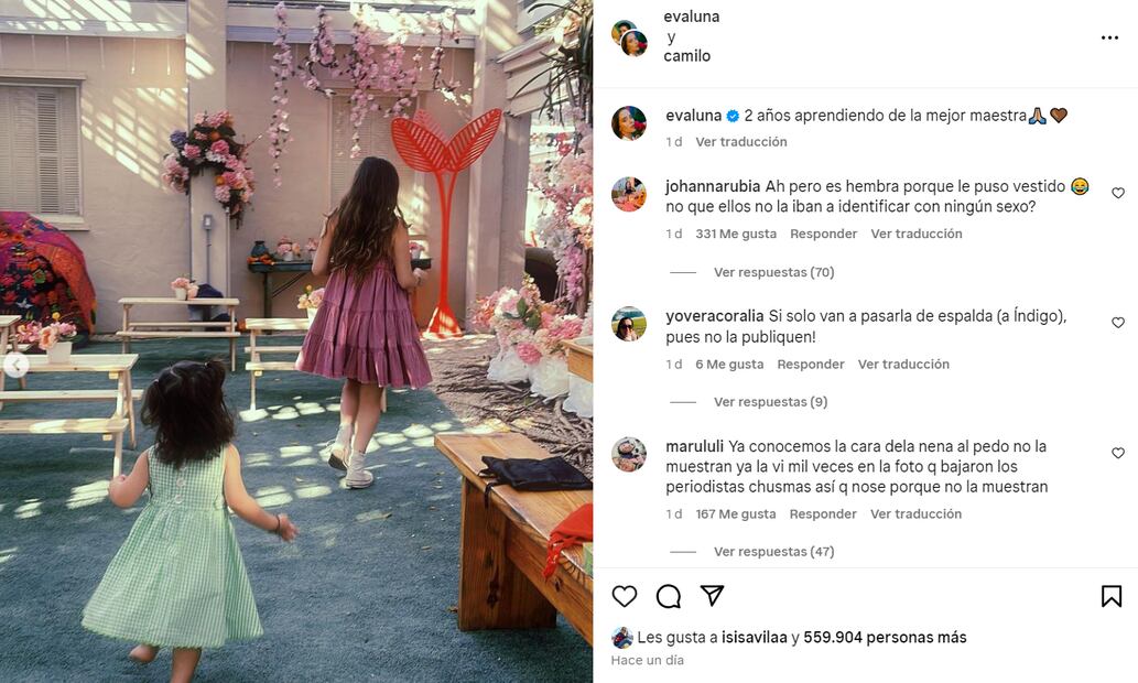 Camilo y Evaluna celebran cumpleaños de Índigo/Instagram